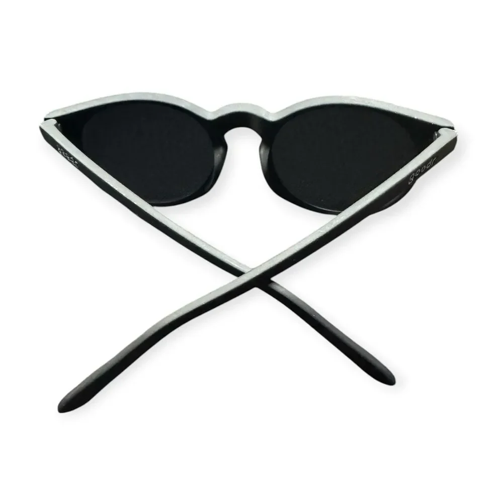Goodr Black Round Polarized Sunglasses Retro Gray Lenses‎